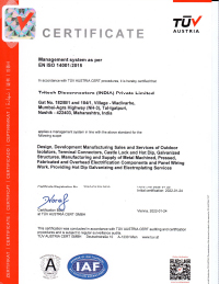 Environmental Management certificate published by Tritech