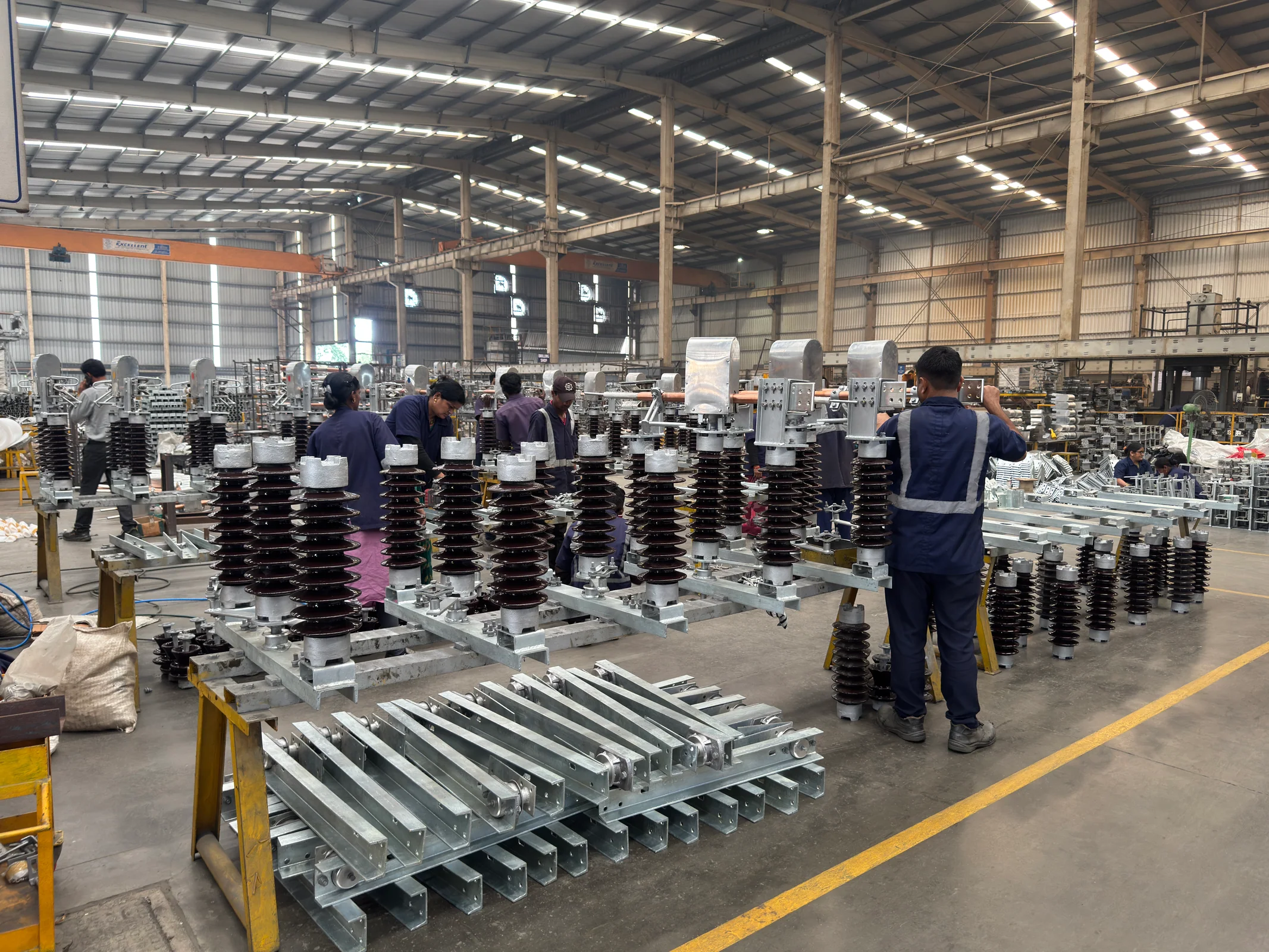 Isolator/Disconnector assembly floor inside Tritech's manufacturing facility in Nashik